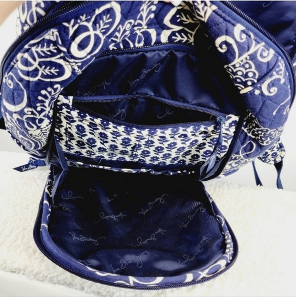 VERA BRADLEY Navy Blue Twirly Birds Backpack - Picture 9 of 16
